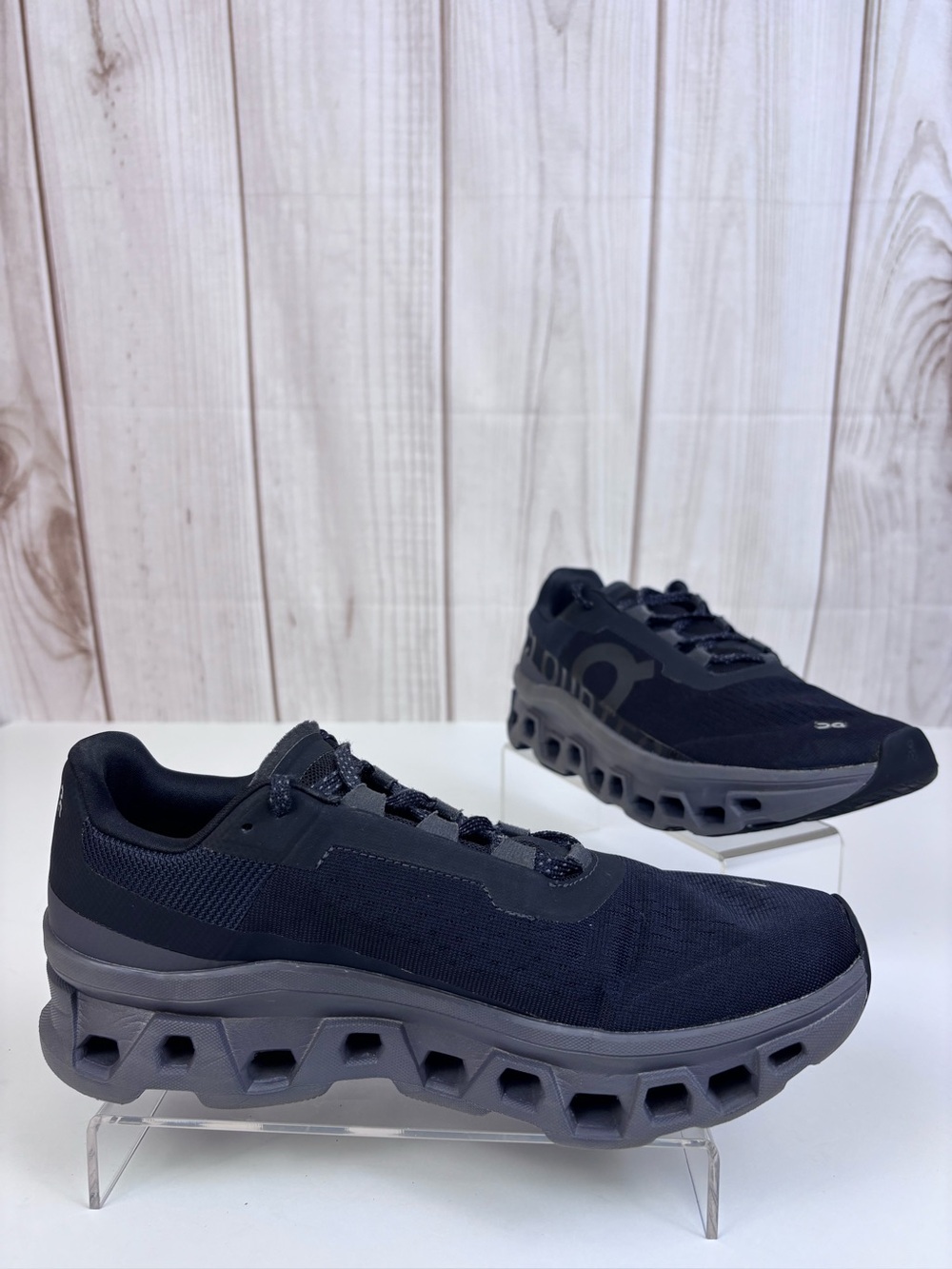 On Running Cloudmonster Shoes Women's Athletic Running Sneakers Black Size 10 - Picture 2 of 14